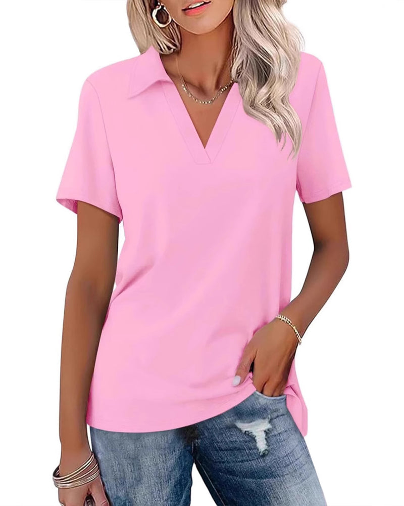 T-Shirt Kort Ärm V-Hals Polo