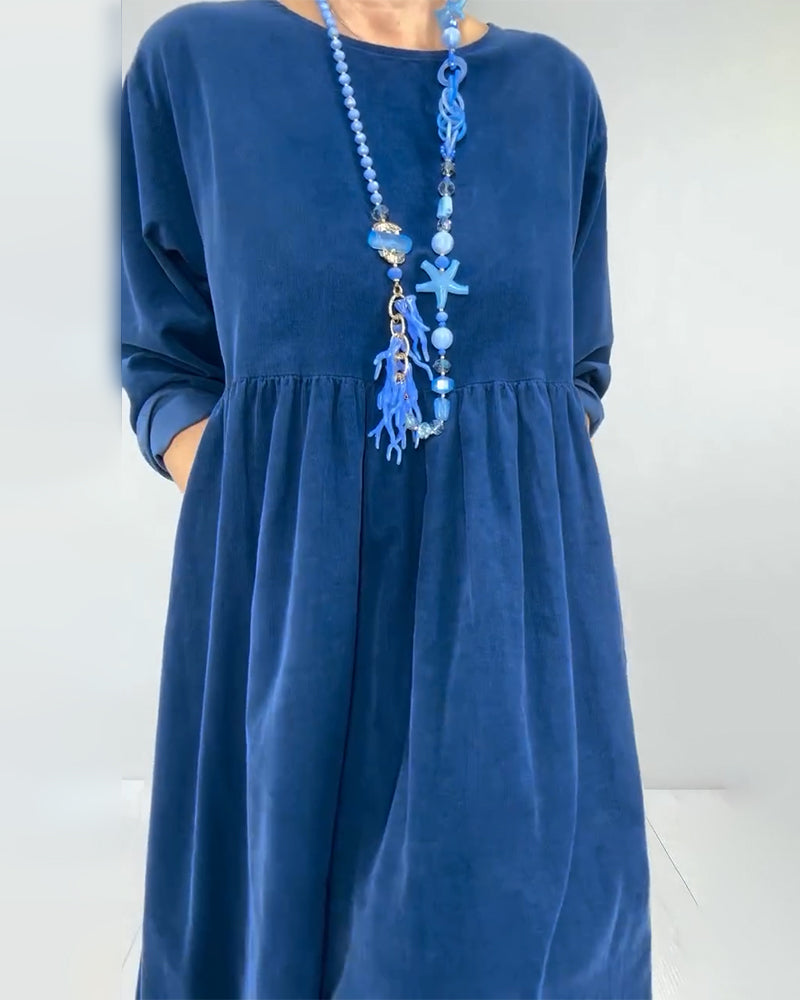 Klänning Dubbelt Lager Lös Mesh Lappverk