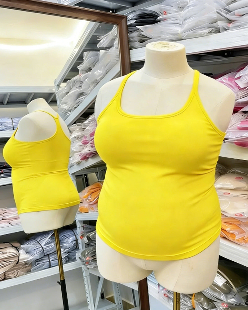 Linne Med Inbyggd Bh Plus-Size Racerback