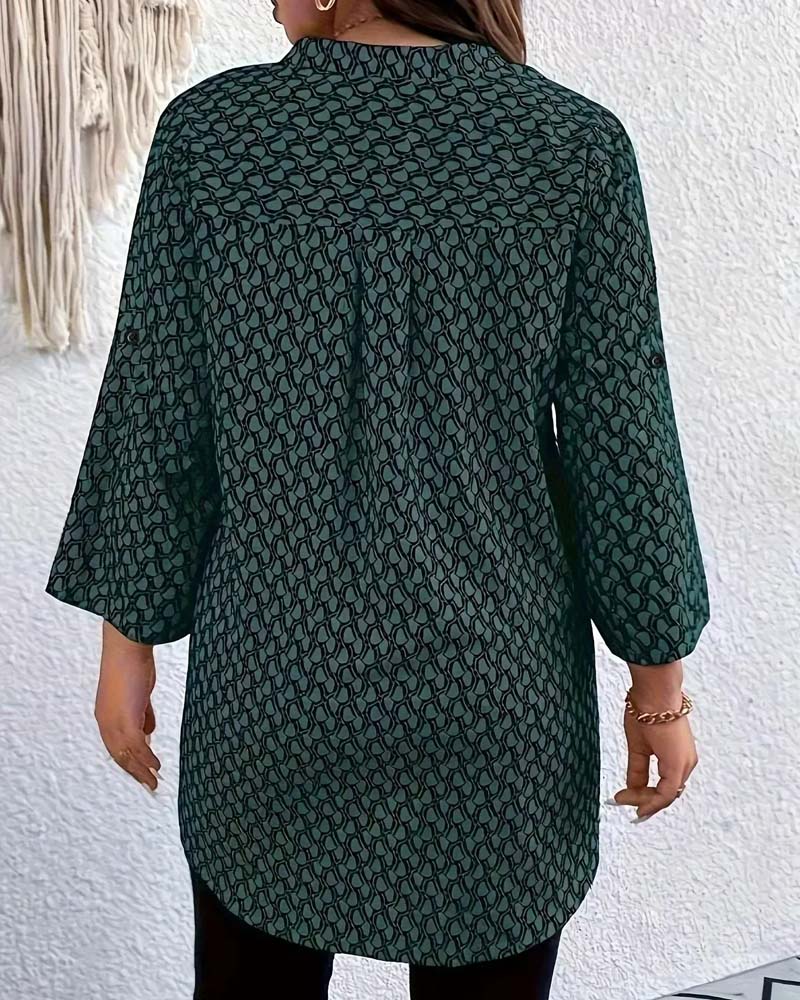 Blus V-Hals Elegant Sofistikerad Bohemisk