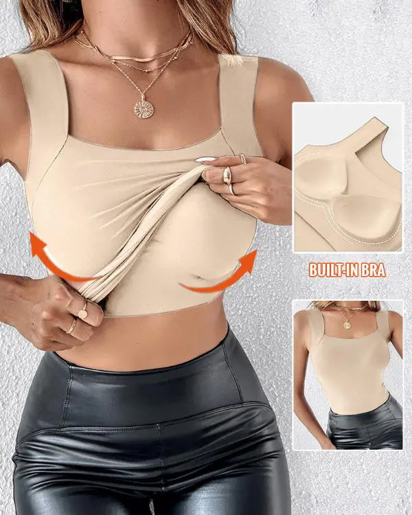 🔥U-Ringad Shapewear-Linne Med Inbyggd Bh
