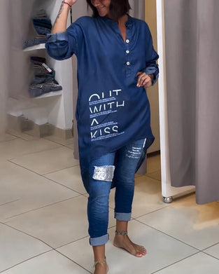 Oregelbunden knapp med bokstavstryck