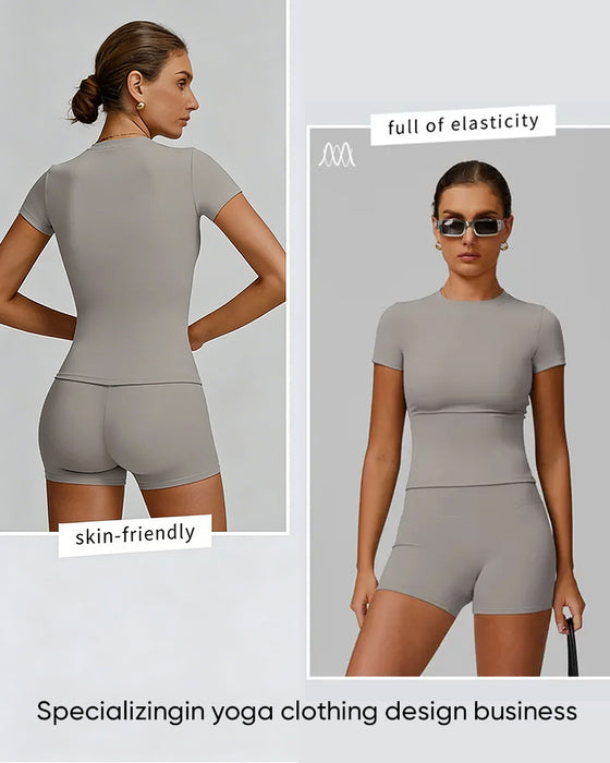 Set Kompression Kortärmad Yoga