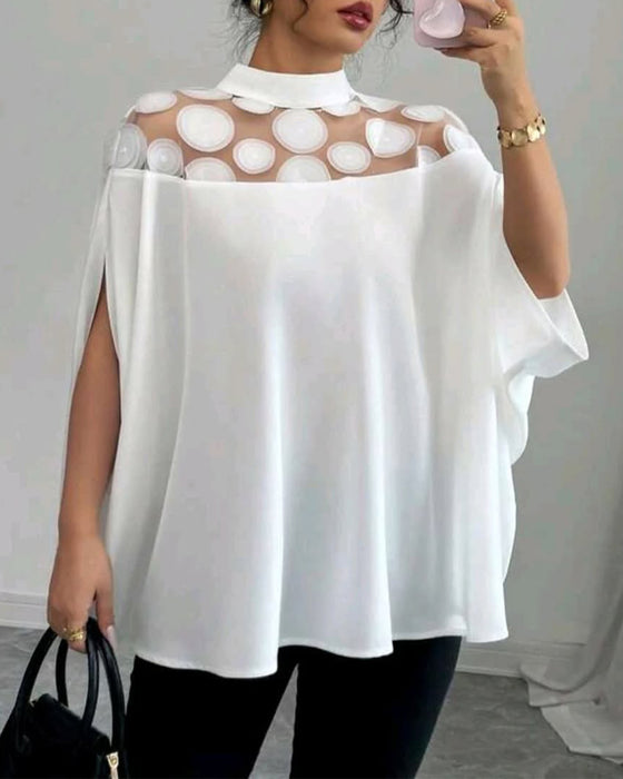 Blus Off-shoulder Fladdermusärm Elegant