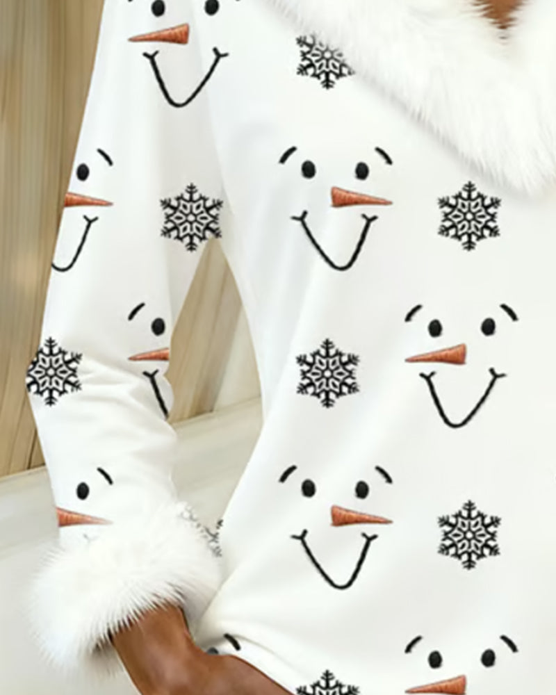 Topp Moderiktig Tryckt Pälskrage