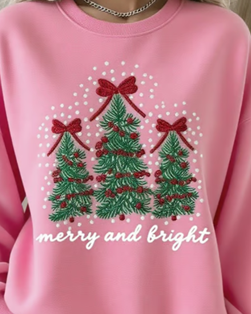 Tryckt Sweatshirt Med Dropped Shoulders