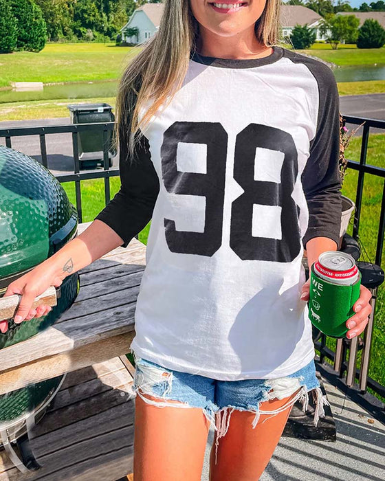 T-Shirt Casual Raglanärm