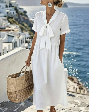 Klänning Elegant Kortärmad A-Linje