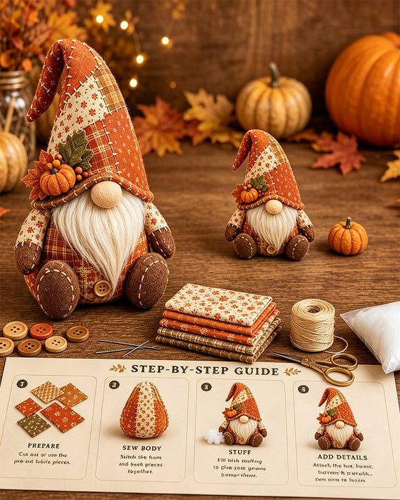 🧵 DIY Lapptäckes Tomte Kit – Skapa Din Egen Bedårande Tomte 🧙‍♂️