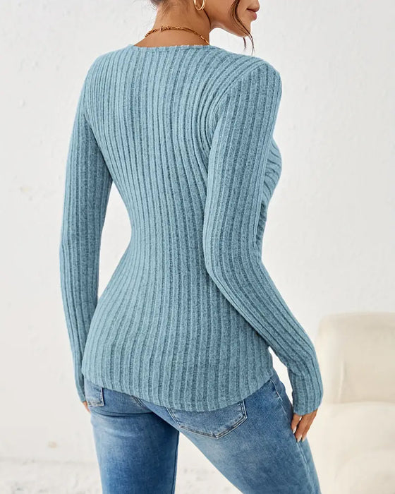 Topp V-Ringad Slim Fit