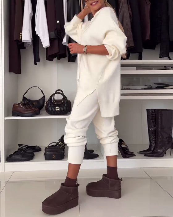 Tvådelat set - enfärgad tröja och byxor