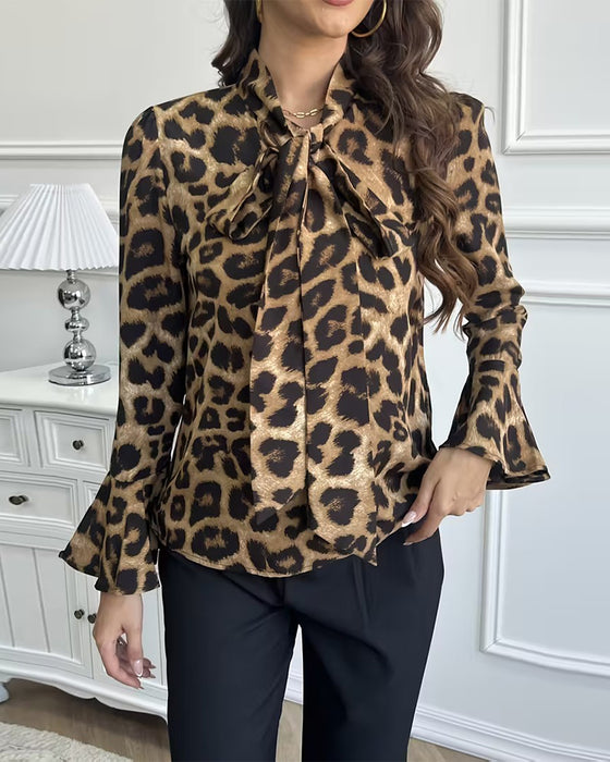 Blus Leopardprint Bandringning