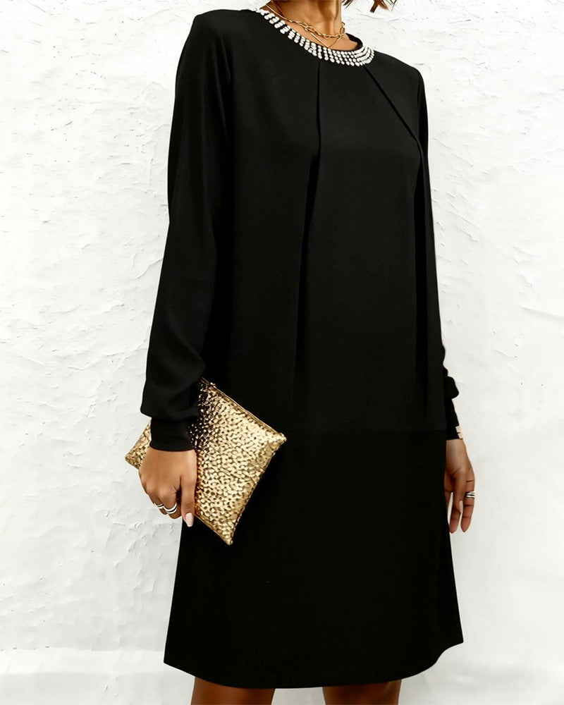 Klänning Modern Och Elegant Lång Ärm