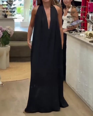 Klänning Elegant Ärmlös Golvlång