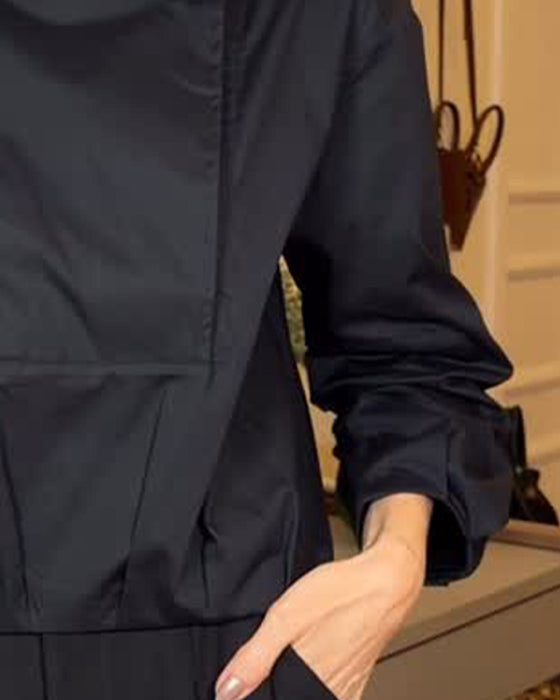 Blus Asymmetrisk Ståkrage Diagonal Knapp
