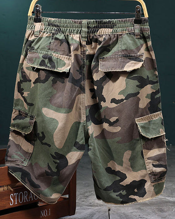🔥 Herr Shorts Cargo Kamouflage Med Nit