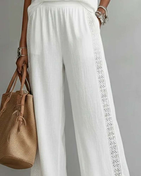 Tvådelad Set Hollow Out Halter