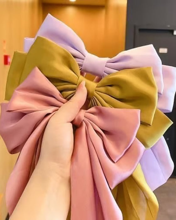 🔥 Stor Rosett Hårklämma För Kvinnor – Bröllop & Vardag Hästsvans Accessoar Med Lång Svans