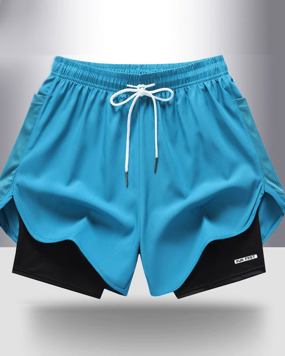 Shorts Andningsbar Snabbtorkande Dubbellager