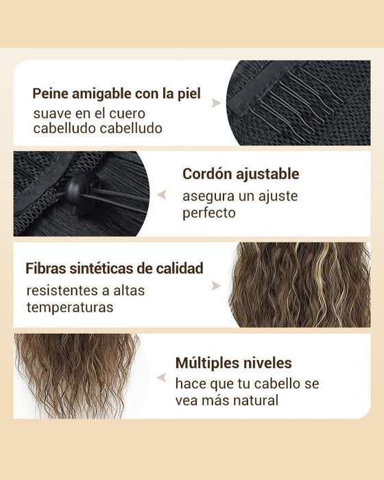 Lång Yvig Och Lockig Hårförlängning