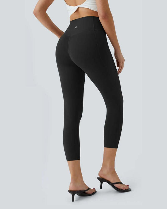 Leggings Hög Midja Sju-Åttondel Formande Yoga