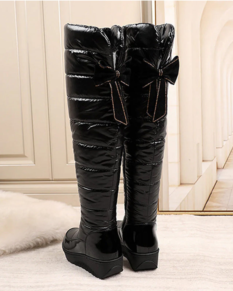 Stövlar Varma Vattentäta Rosett Höga