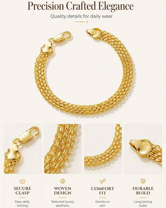 Brett Vävт Armband I Mesh