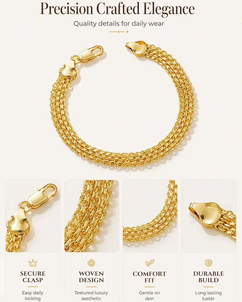 Brett Vävт Armband I Mesh