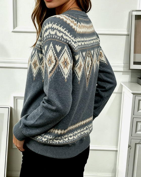 Sweatshirt Dragkedja Tryckt Lång Ärm