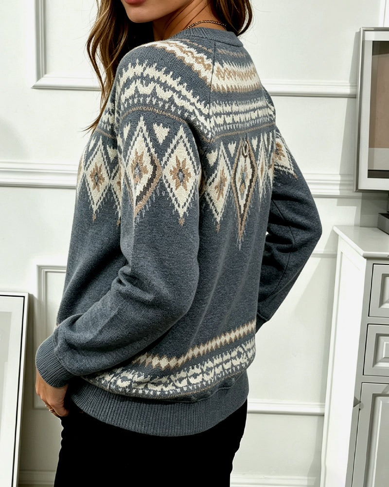 Sweatshirt Dragkedja Tryckt Lång Ärm