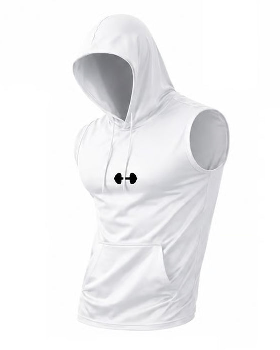 Tank Top Hoodie Tröja Ärmlös Dragsko