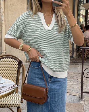 Pullover V-Hals Trendig Casual