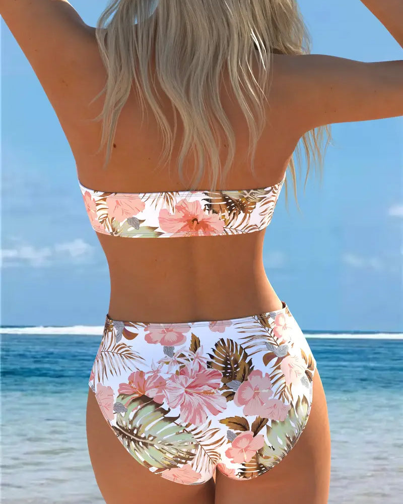 Bikini Bandeau Tryckt