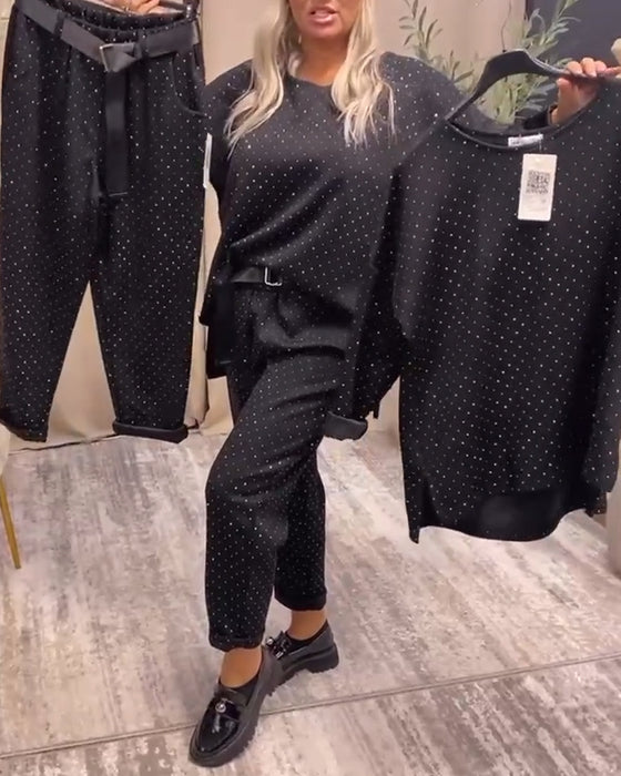 Kostym Med Rund Hals Temperament Fritid