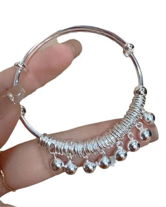 Armband Justerbar Silver Bell Charm Bangle