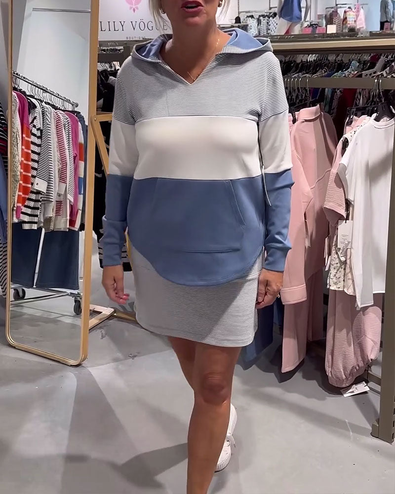 Huvtröja Randig Kontrastfärg