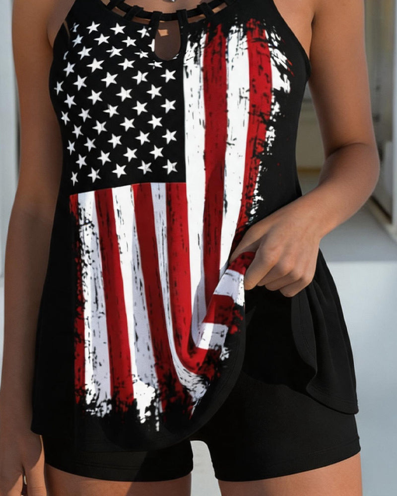 Tankini Flagga Casual Tvådelad