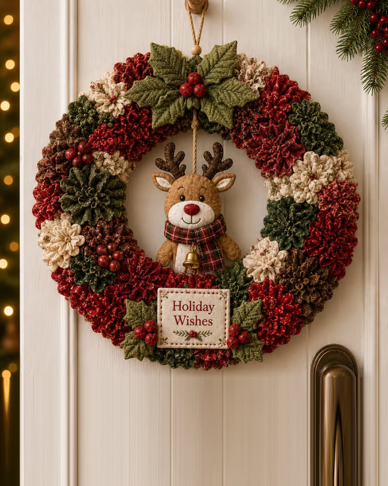 ❄️🎄 3D Tyg Stiftkrans Pysselkit