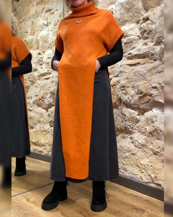 Kortärmad Polotröja Med Spjäll Och Hög Krage