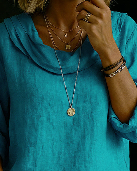 Topp Nedvikt Krage Bomull