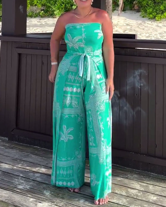 Baddräkt Personlig Och Elegant Bröstomslutande Tryckt