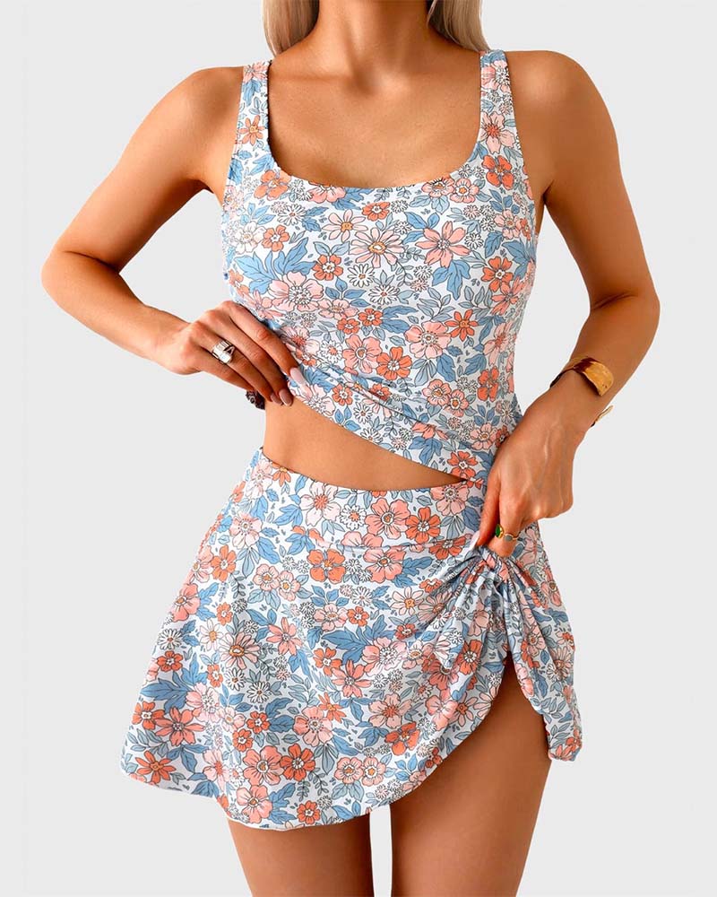Tankini Sidoknytning Semesterstil