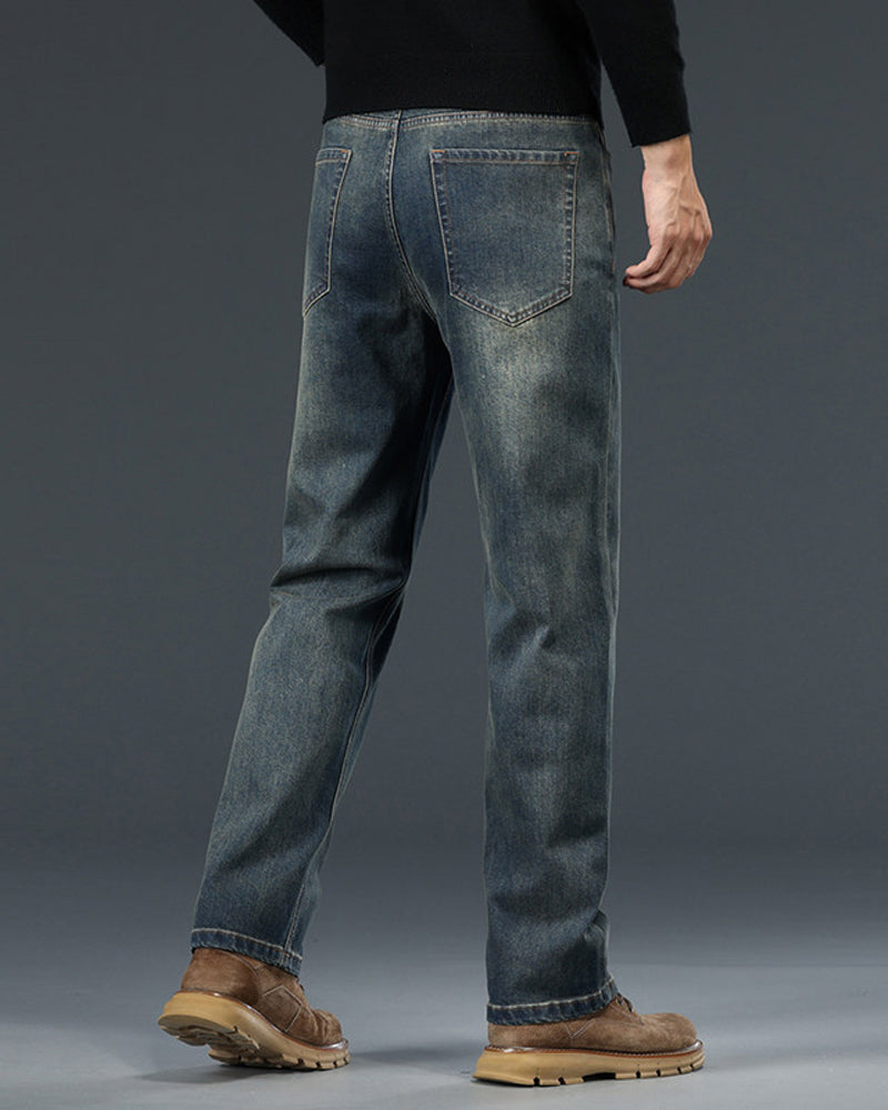 Byxor Herr Mid-Hög Midja Vintage