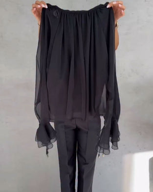 Blus Mesh Sammankoppling Elegant