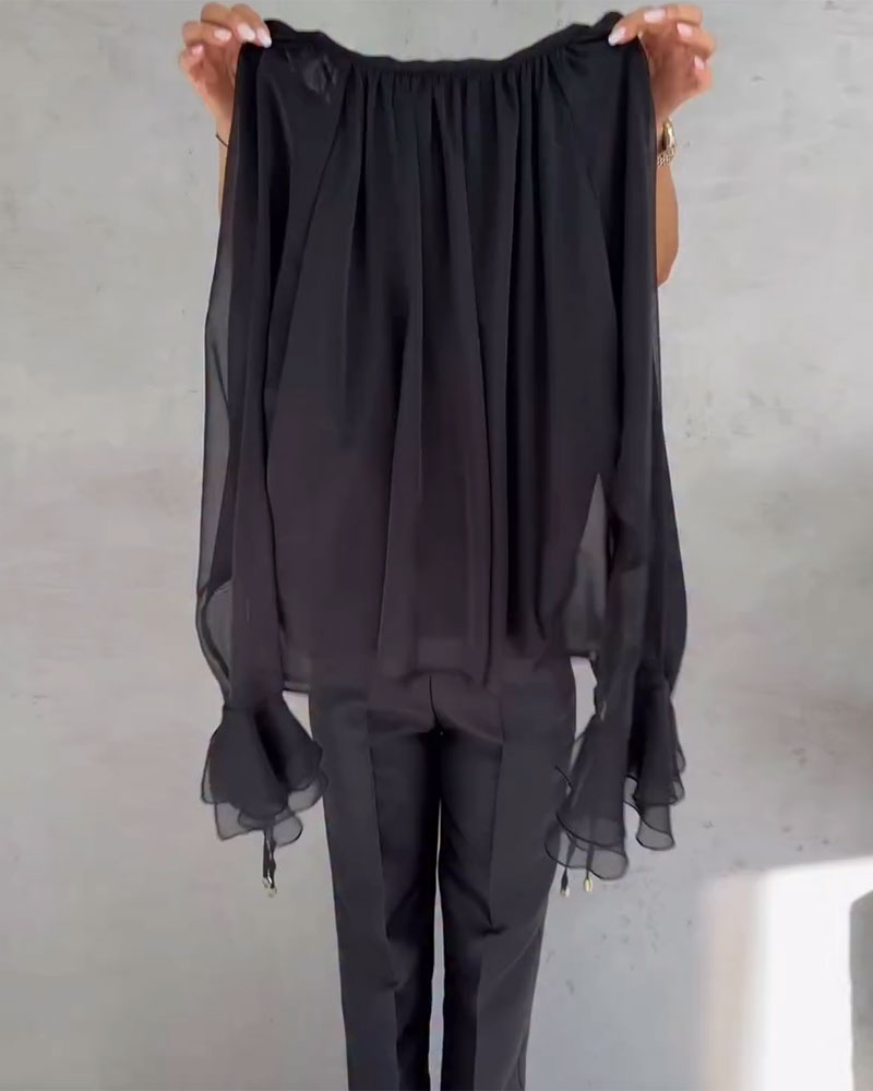 Blus Mesh Sammankoppling Elegant