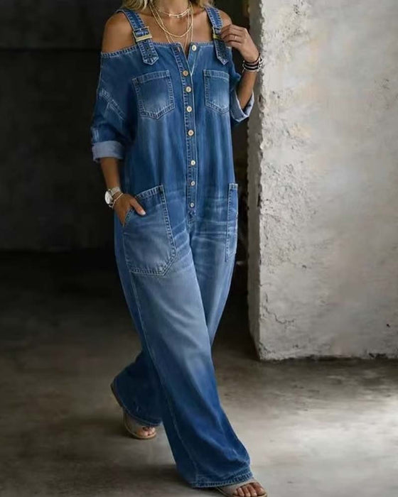 Jumpsuit Spagettiband Kall Axel Vida Ben Denim