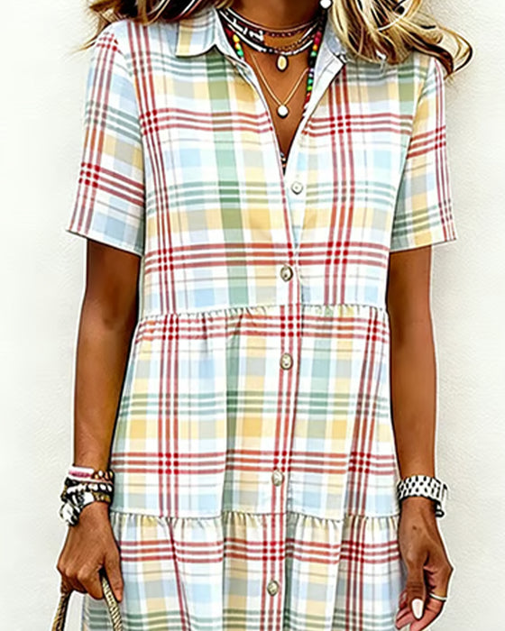 Klänning Casual Ruta