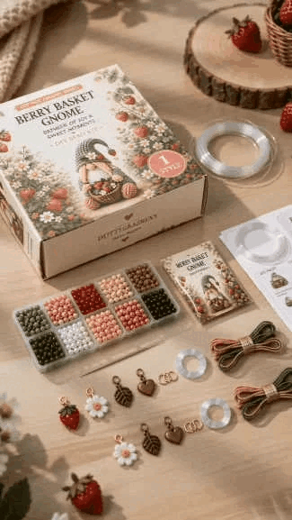 🔥 💕Mysig Tomte Diy Pärlkit Samling – Samla Alla 7 Tomtar