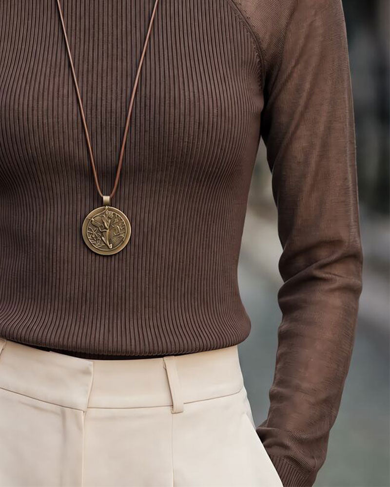 Topp Halv Polokrage Raglan