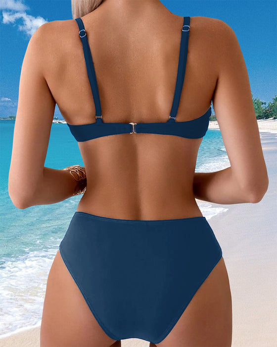 Bikini Tryckt Semesterstil Sexig Twodelad